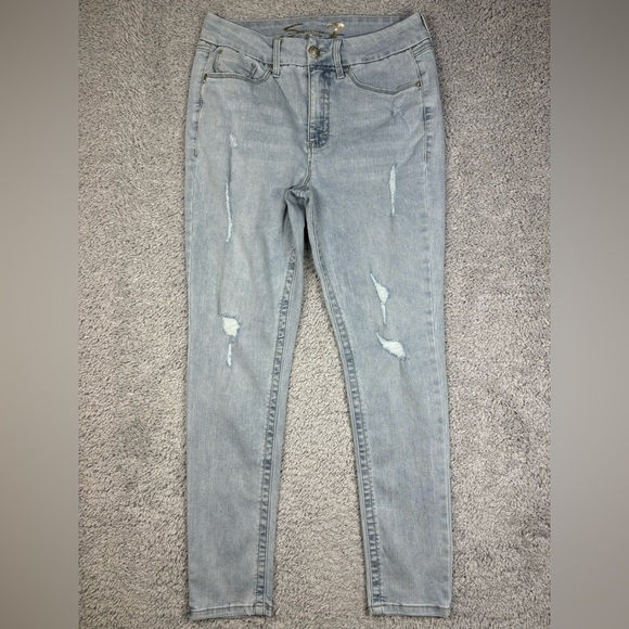7 For All Mankind Jeans Womens 4 Tummyless High Rise Skinny Light Wash Classic - Picture 1 of 5